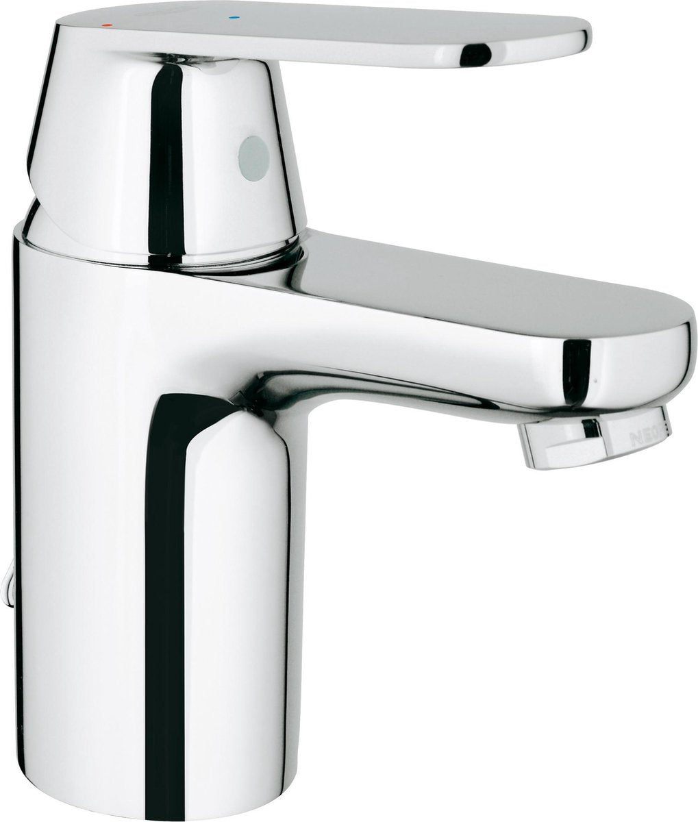 Robinet de lavabo Grohe eurosmart cosmopolitan - bec bas - chaîne extractible avec bouchon - chrome - économie d'eau