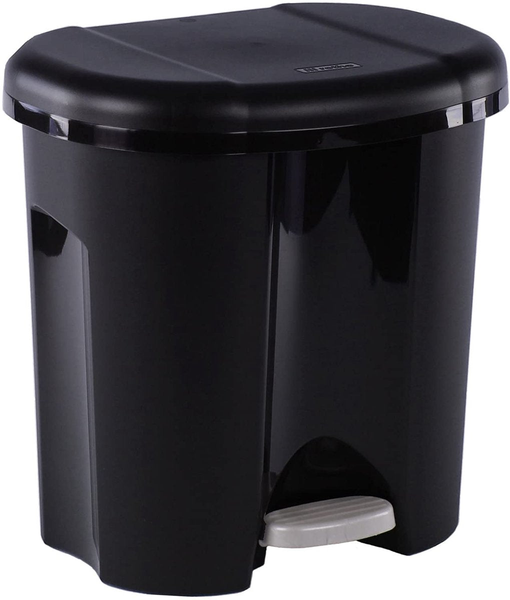 Rotho rotho duo pédale bac 2x10l noir
