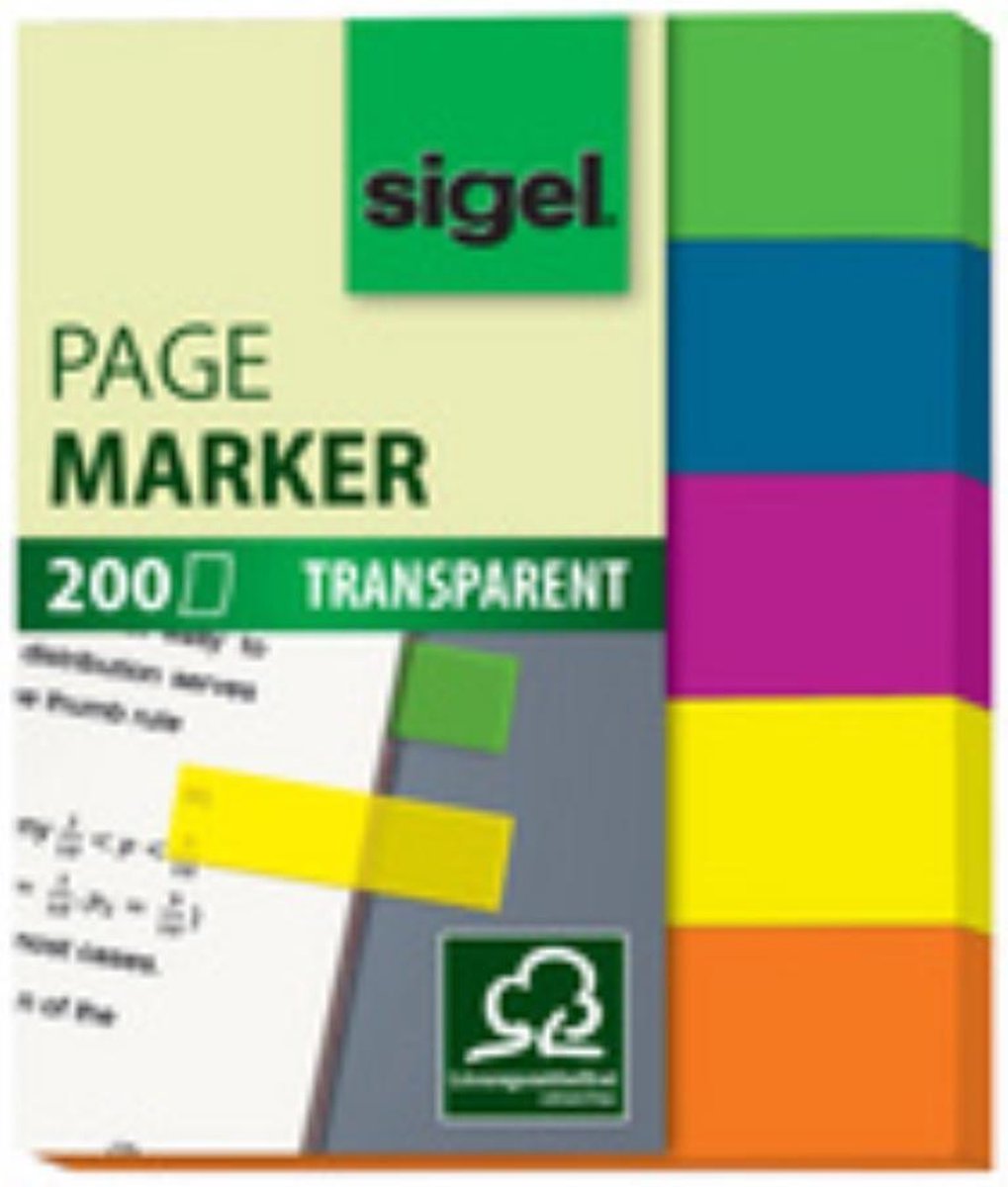 Marqueur adhésif Sigel hn617 vert, bleu, violet, jaune, orange