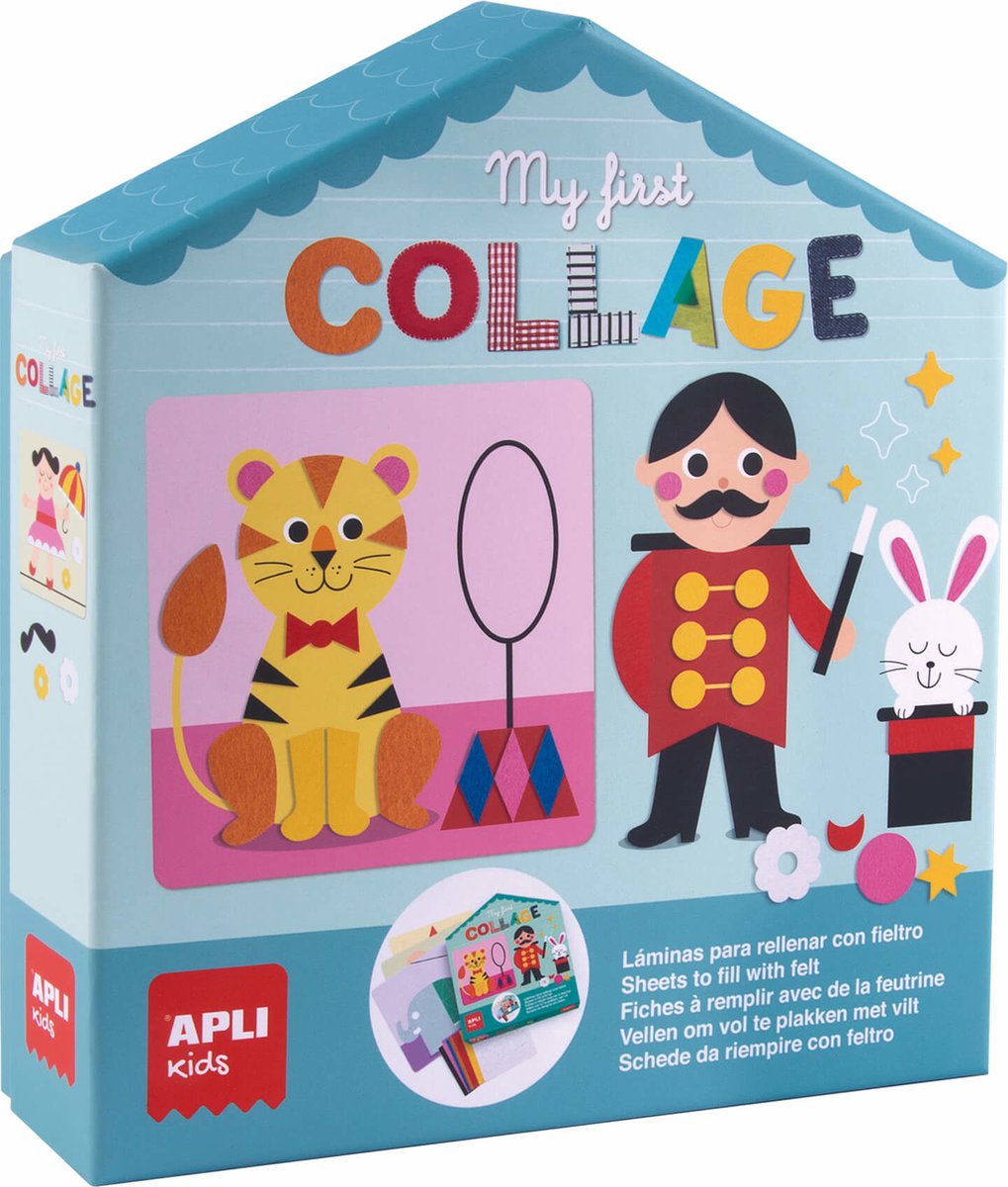 Apli kids apli - mon premier collage au feutre (6 cartes).