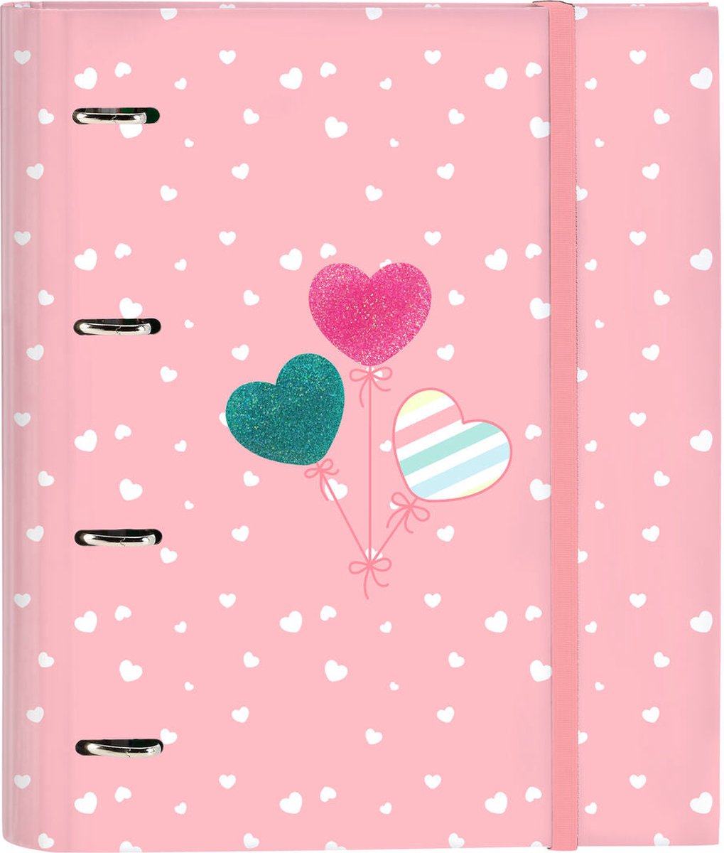 4257 classeur à anneaux blackfit8 globitos 27 x 32 x 3,5 cm rose
