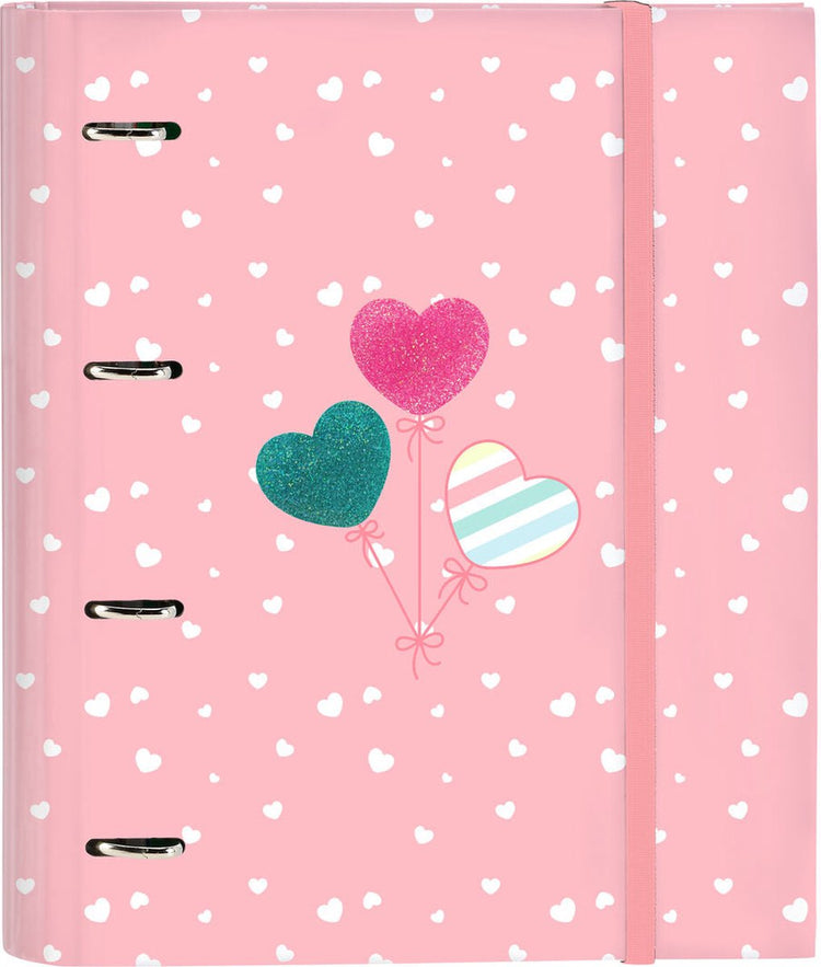 4257 classeur à anneaux blackfit8 globitos 27 x 32 x 3,5 cm rose