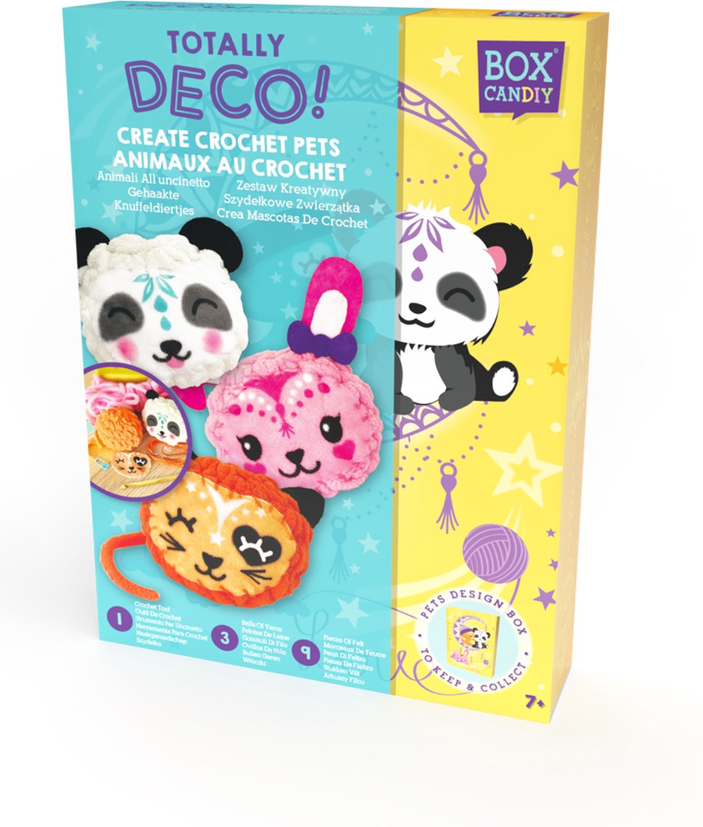 Boîte à bonbons au crochet, jouets animaux en peluche créatifs.