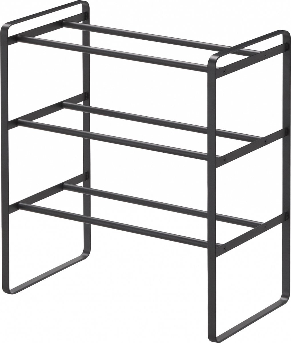 Yamazaki étagère à chaussures extensible - structure - 3 niveaux - noir