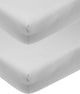 Drap-housse Meyco baby uni - lot de 2 - gris clair - 60x120cm