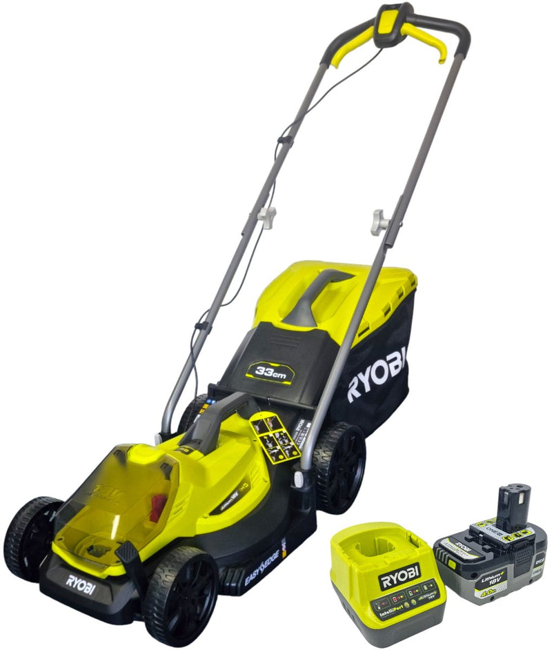 Tondeuse à gazon Ryobi one+ batterie 18v 33cm (avec batterie 1x4,0ah) rlm18x33b40