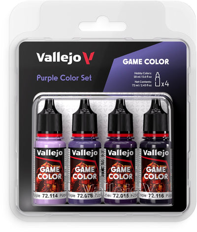 Vallejo Hobby Paint Peinture acrylique - 72382 Game Color - Set de couleurs violettes - Set de peinture acrylique - 4x 18 ml