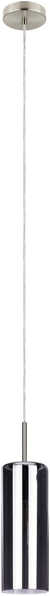 Lampe à suspension Eglo selvino - e27 - ø 10 cm - verre fumé - noir
