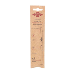 Couteau de tomate berger avec cartel FSC Beech en acier inoxydable