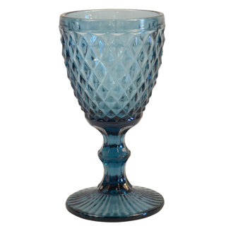 Verre de vin en diamant 20cl bleu