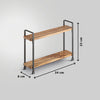 Metaltex york étagère à épices en lave 2 niveaux 8x34x23 cm