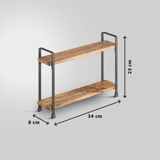Metaltex york étagère à épices en lave 2 niveaux 8x34x23 cm