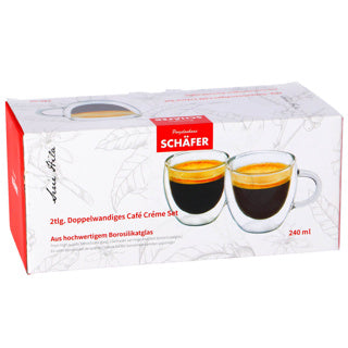 SCHäfer Mug Double-Walled 240 ml Set de 2