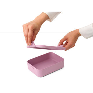 Brabantia make take lunch box boîte à pain - moyen - plastique - rose lilas