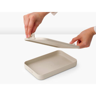 Brabantia make take lunch box boîte à pain - plate - plastique - beige tendre