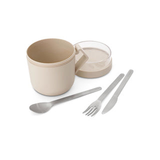 Brabantia make take tasse à soupe à emporter - 600 ml - plastique - beige tendre