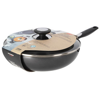Beka pro induc wokpan 28 cm avec couvercle en verre