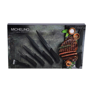 Michelino Knife Set 6 pièces noir