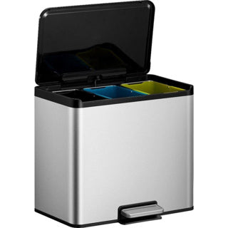 Eko Eko Pedal Bin Essential 3x9 L Matzilverklegig