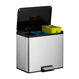 Eko Eko Pedal Bin Essential 3x9 L Matzilverklegig