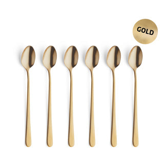 Amefa Austin Latte Spoons Gold 6 pièces