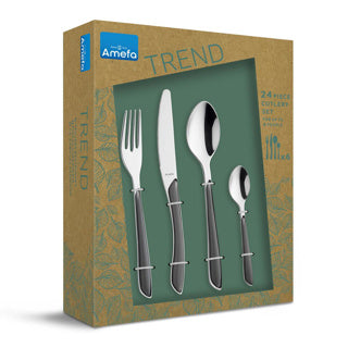 Amefa Cutlery Set Eclat 24-Piece Gray