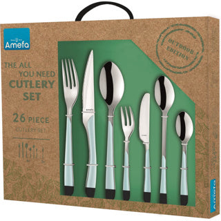 Amefa Amefa Cutlery 26 pièces Set Eclat Tout ce dont vous avez besoin de bleu ciel