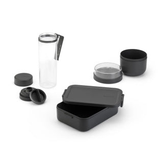 Brabantia set petit-déjeuner et déjeuner make take dark gre gris foncé