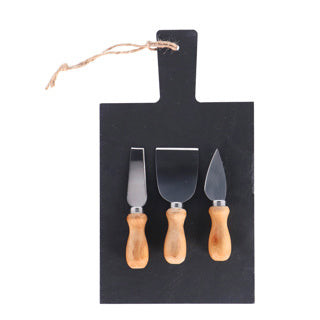 Armoise de planche à fromage avec 3 couteaux de fromage