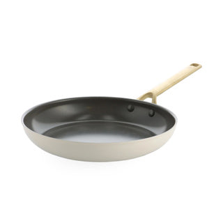 Poêle BK sublime 20 cm - revêtement antiadhésif sans PFA - poêle induction - poêle céramique - passe au four jusqu'à 220°c - manche inox doré - crème
