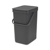 Brabantia gaspillement bac trie 12l gris