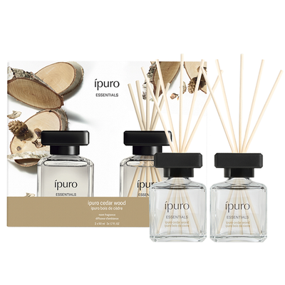 Ipuro diffuseur de parfum bois de cèdre 2 x 50 ml