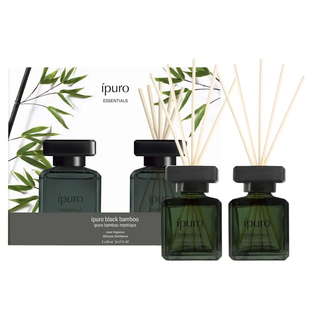 Diffuseur de parfum Ipuro bambou noir 2 x 50 ml