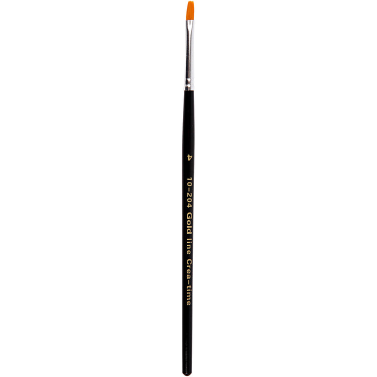 Creativ company pinceaux gold line, plats, taille 4, l: 18,5 cm, l: 2 mm, 12 pièces 1 boîte