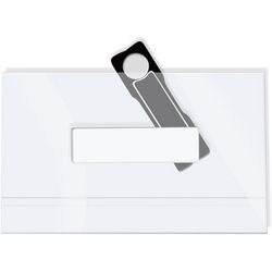 Badge nominatif bureau dépôt 25 pièces 54 x 90 mm PVC