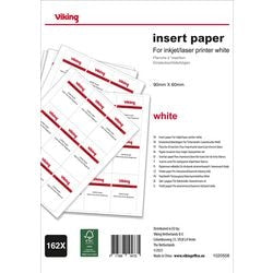 Cartes à insérer pour badges bureau dépôt papier 60x90mm blanc