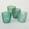 Boltze home lanterne marilu h7,5cm verre lot de 4
