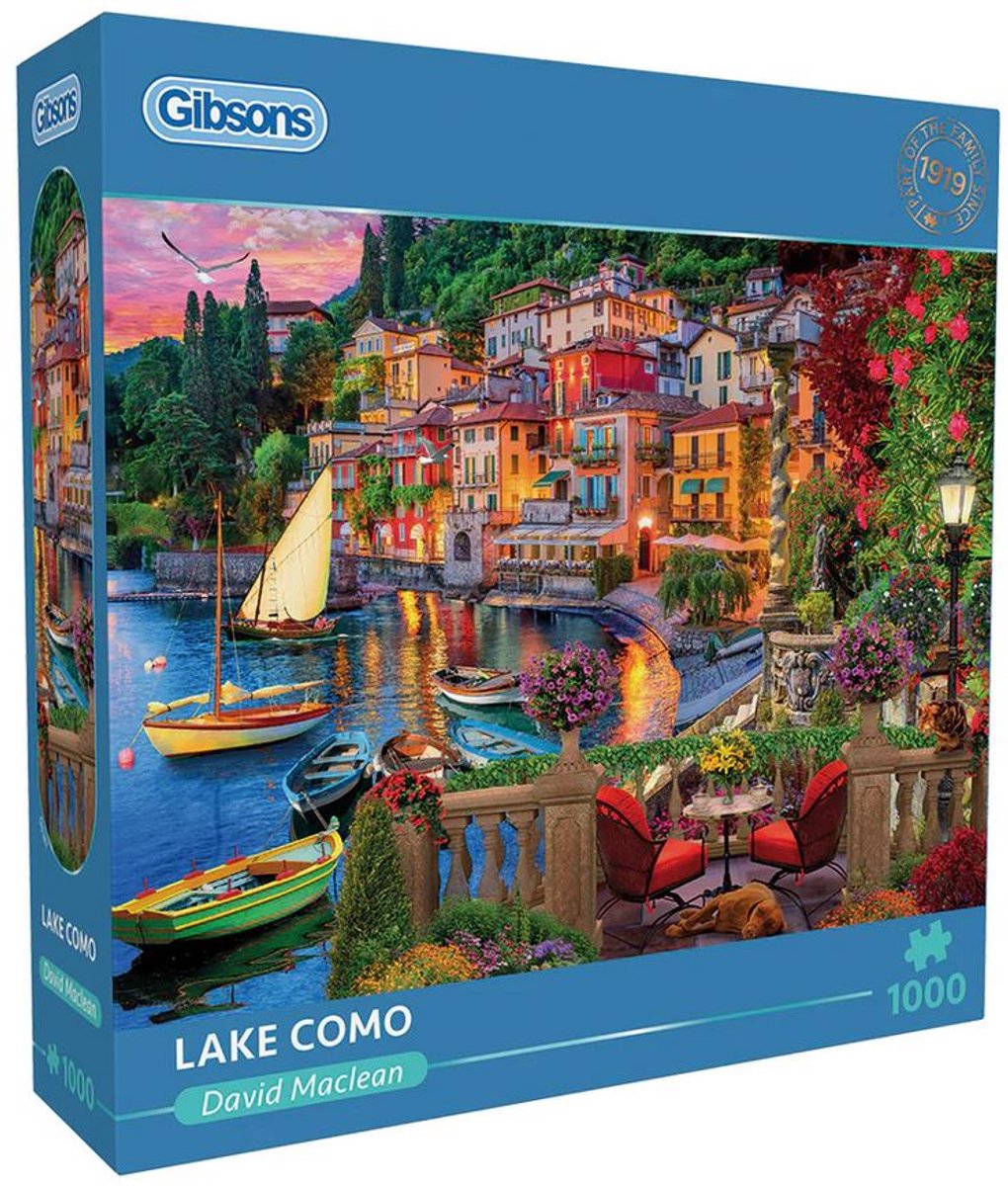 Gibsons - lac de Côme (par David Maclean) - 1000 pièces 68×49cm (l×h) - puzzle pour adultes