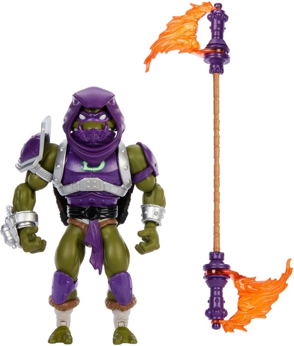 Mattel motu x tmnt : figurine articulée tortues de grayskull donello figurine articulée 14 cm