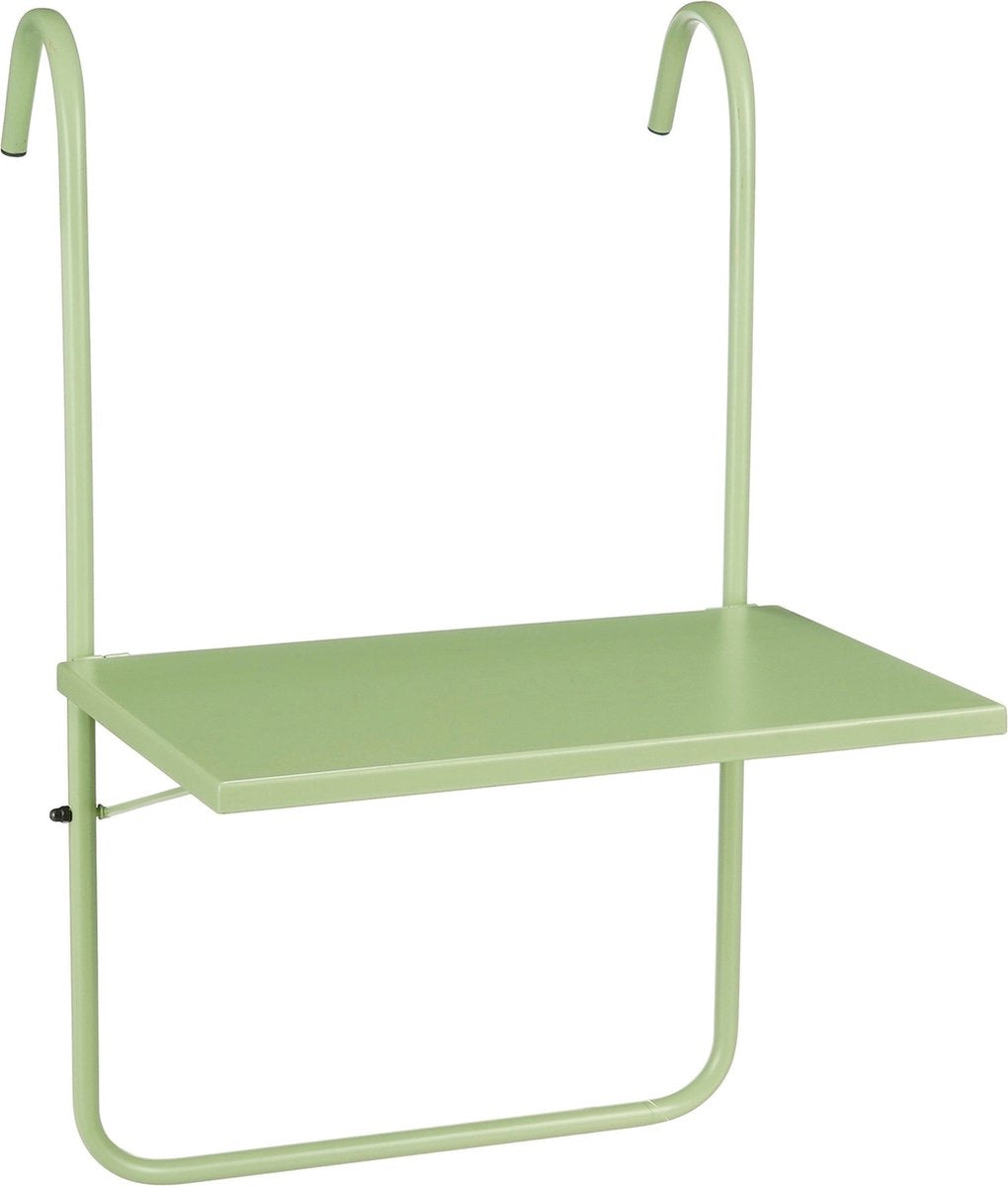Mica decorations table de balcon seatle - h57,5 x ø38 cm - métal - vert menthe