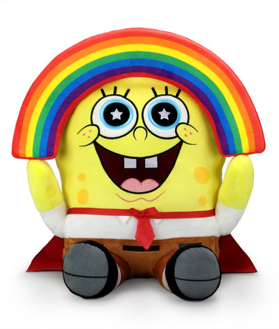 Kidrobot Bob l'éponge arc-en-ciel hugme peluche vibrante