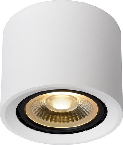 Lucide fedler - spot de plafond (plafonnier) - ø 12 cm - led dim to warm - gu10 (es111) - 1x12w 2200k 3000k - blanc