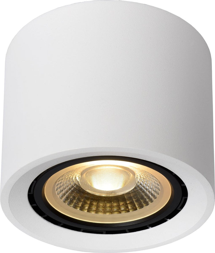 Lucide fedler - spot de plafond (plafonnier) - ø 12 cm - led dim to warm - gu10 (es111) - 1x12w 2200k 3000k - blanc