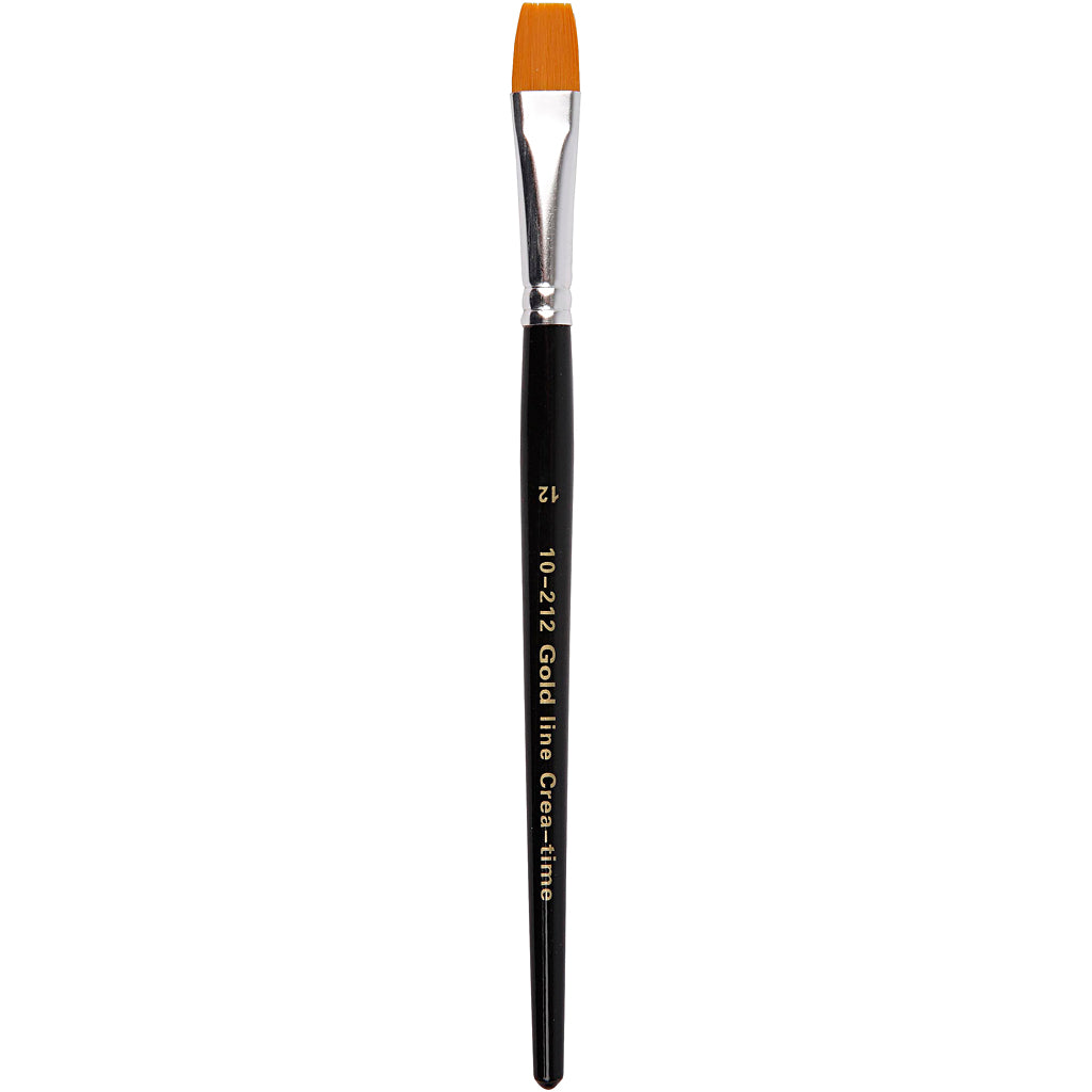 Pinceaux Creativ company gold line, taille 11, l: 19 cm, l: 9 mm, plats, 6 pièces 1 boîte