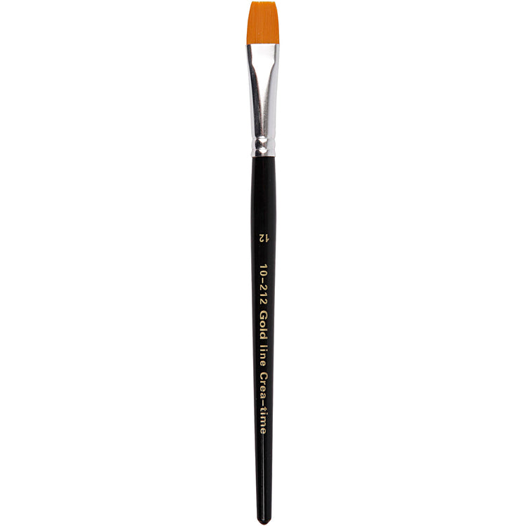 Pinceaux Creativ company gold line, taille 11, l: 19 cm, l: 9 mm, plats, 6 pièces 1 boîte