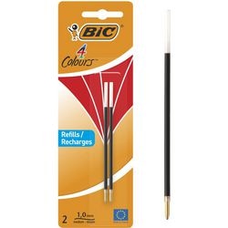 Recharge stylo bille bic 4 couleurs rouge