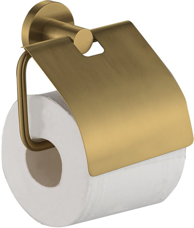 Porte-rouleau de papier toilette Plieger vigo - porte-rouleau de papier toilette avec rabat - garantie 10 ans - or brossé