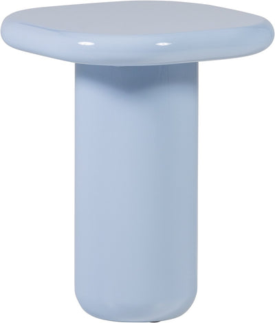 Table d'appoint Woood zava - bois - bleu clair brillant - 61x50x50