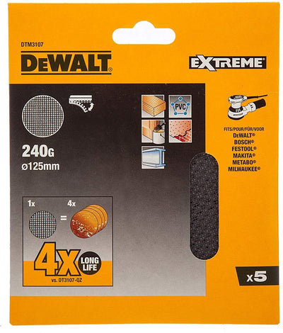 Dewalt accessoires maille maille de ponçage ø125mm k240 - dtm3107-qz