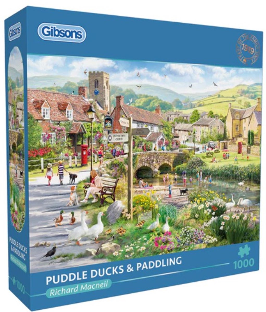 Gibsons - canards flaques d'eau pagayant (par richard macneil) - 1000 pièces 68×49cm (l×h) - puzzle pour adultes